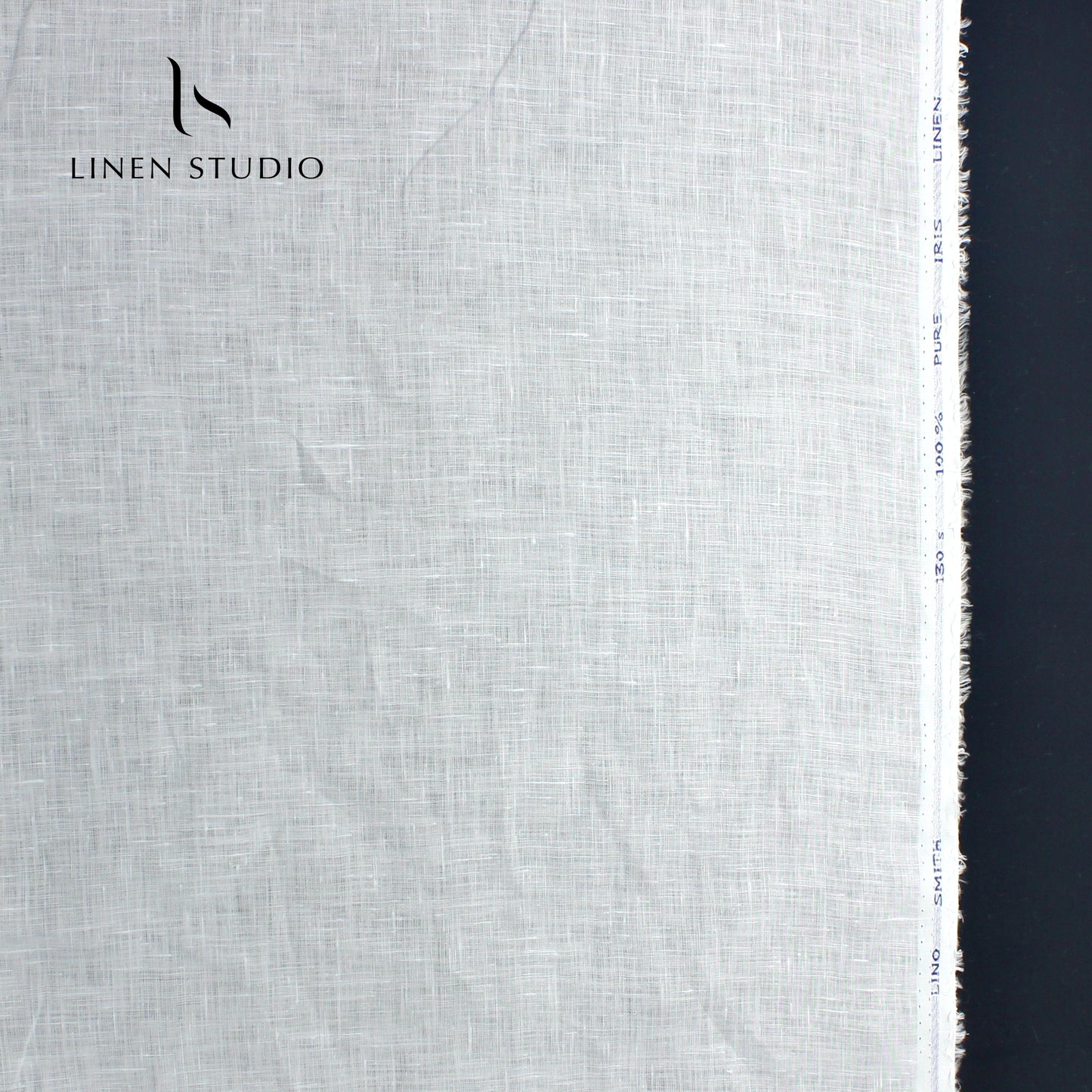 Linen Fiesta 130 Lea Plain Premium Shirting - White