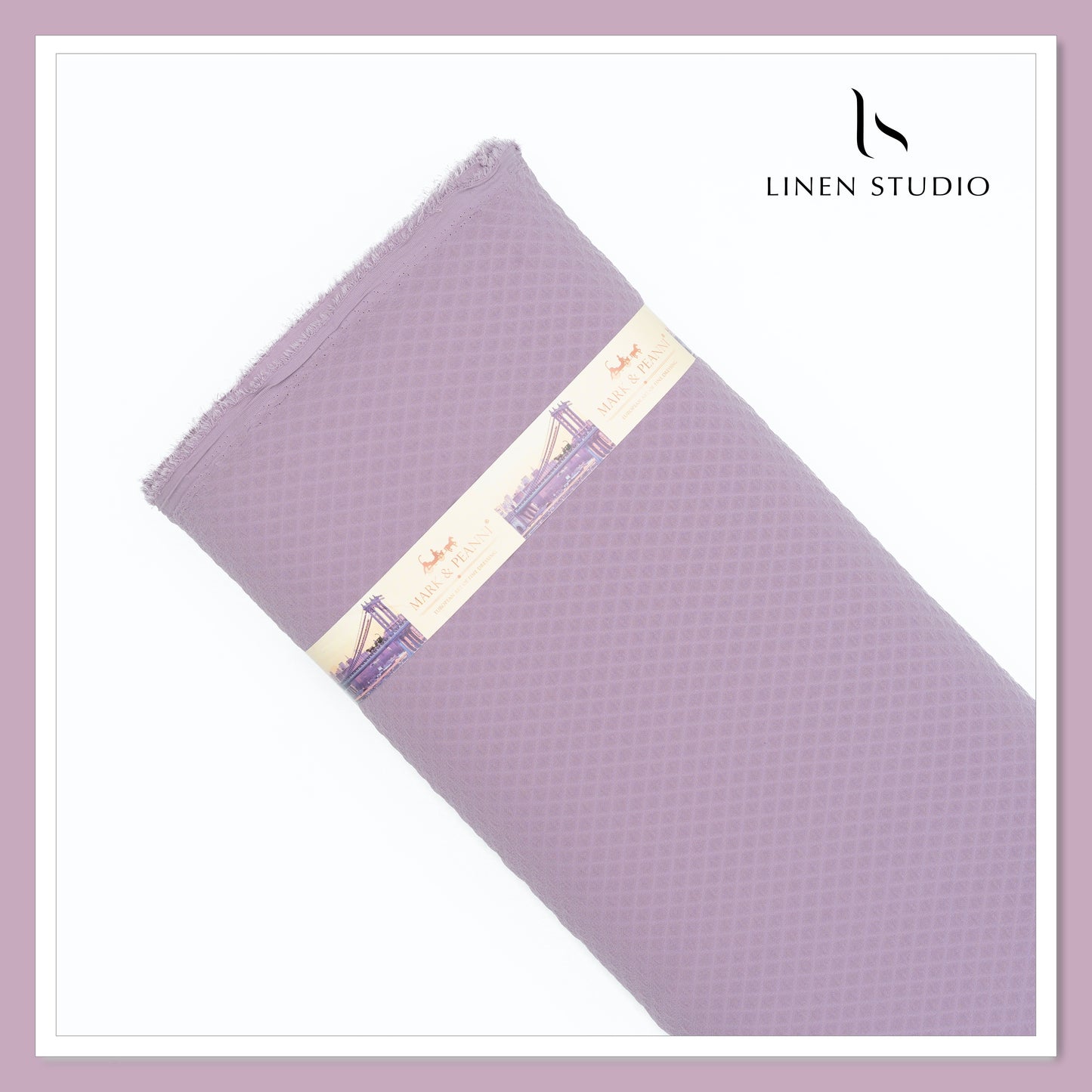 Indonesian Lachka Diamond Checks Suiting - Lavender (Zoom In) (NEW)