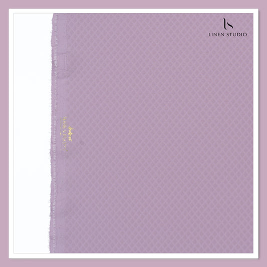 Indonesian Lachka Diamond Checks Suiting - Lavender (Zoom In) (NEW)