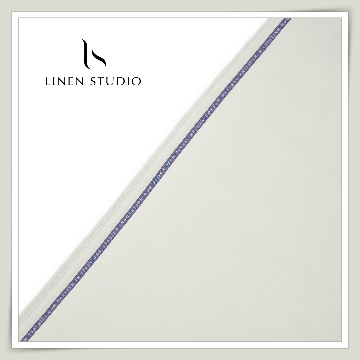 1.40 MTR SHIRTING - 2/100'S FINEST SUPIMA COTTON PLAIN BY VERCELLI EB 110 (FLAT RATE)
