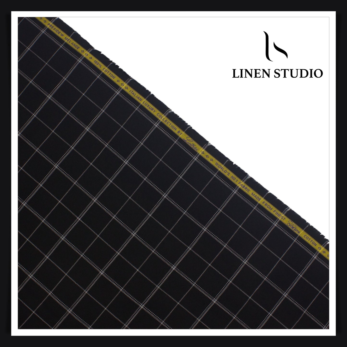 Luthai Graph Checks - Premium Supima Cotton - Linen Studio