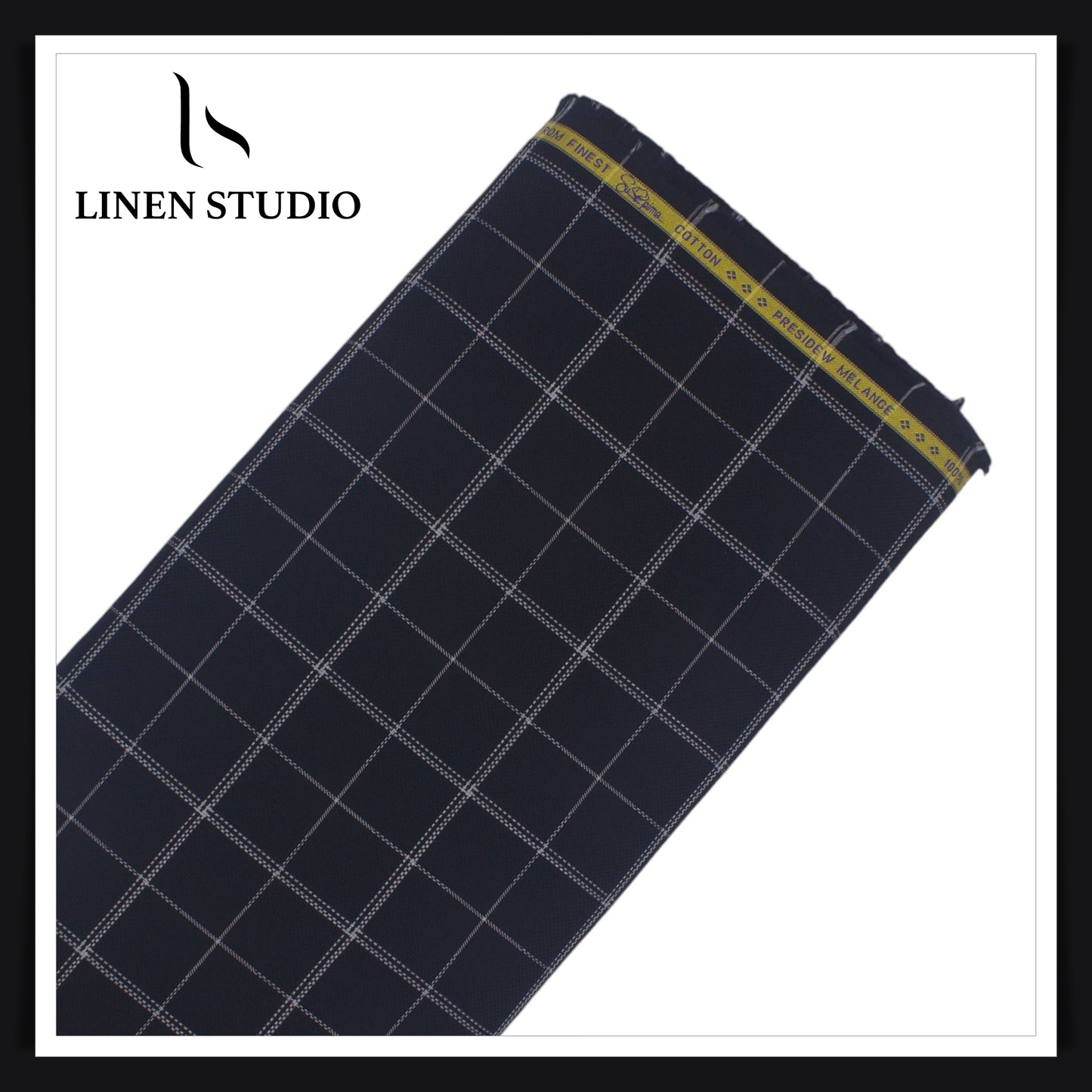 Luthai Graph Checks - Premium Supima Cotton - Linen Studio