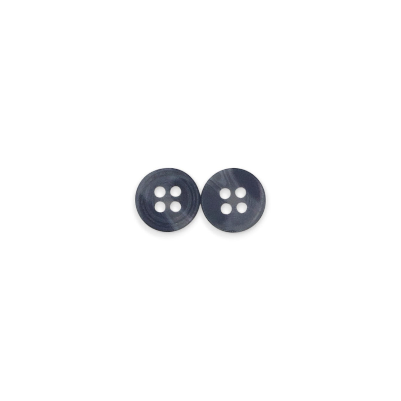 Round Rim 4 Hole Grey Dual Colour Fancy Shirt Buttons