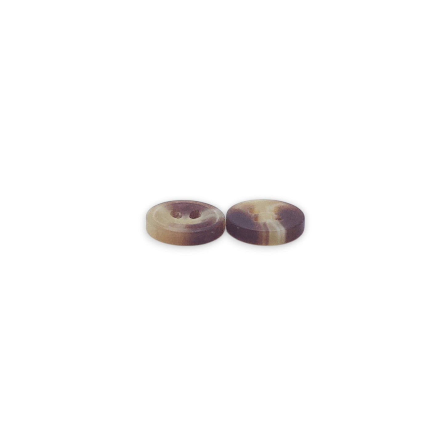 Round Rim 4 Hole Brown Dual Colour Fancy Shirt Buttons
