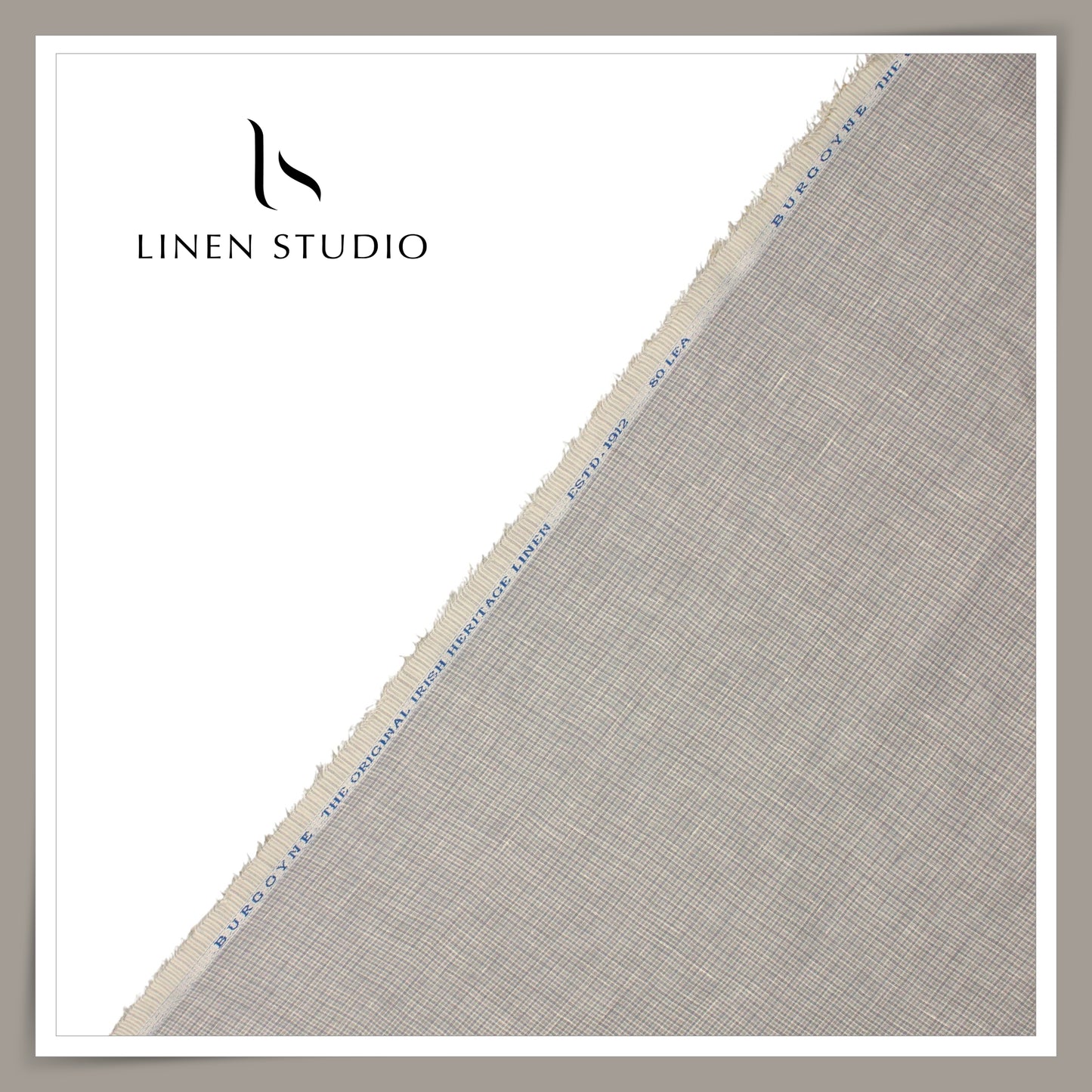 70 CMS SHIRTING - PURE LINEN 80 LEA SUBTLE CHECKS BY BURGOYNE 101 (FLAT RATE)