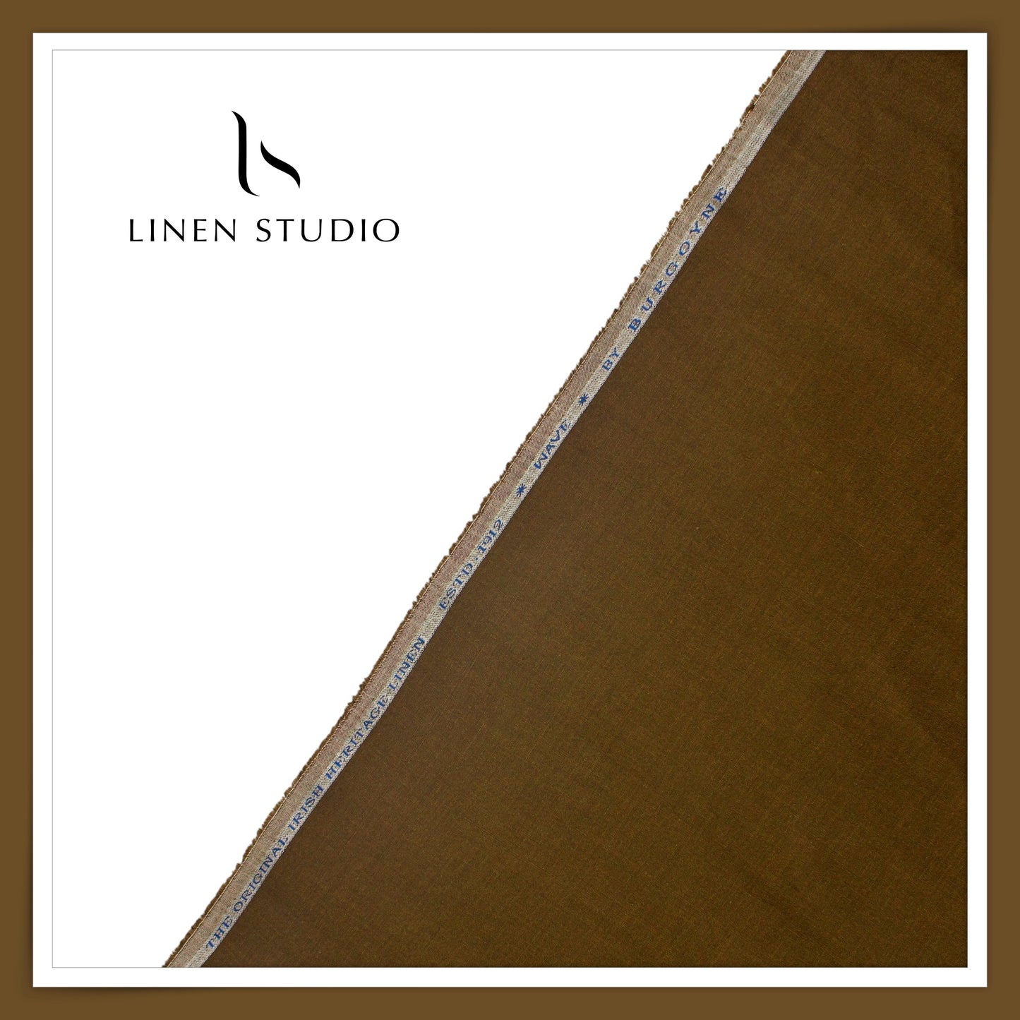 80 CMS SHIRTING - PURE LINEN 70 LEA TWO TONE PLAIN BY BURGOYNE 101 (FLAT RATE)