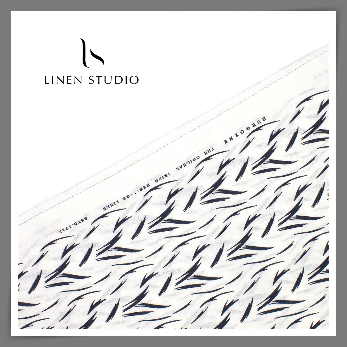 1.10 MTR SHIRTING - PURE LINEN 60 LEA DIGITAL PRINT BY BURGOYNE EB 102 (FLAT RATE)