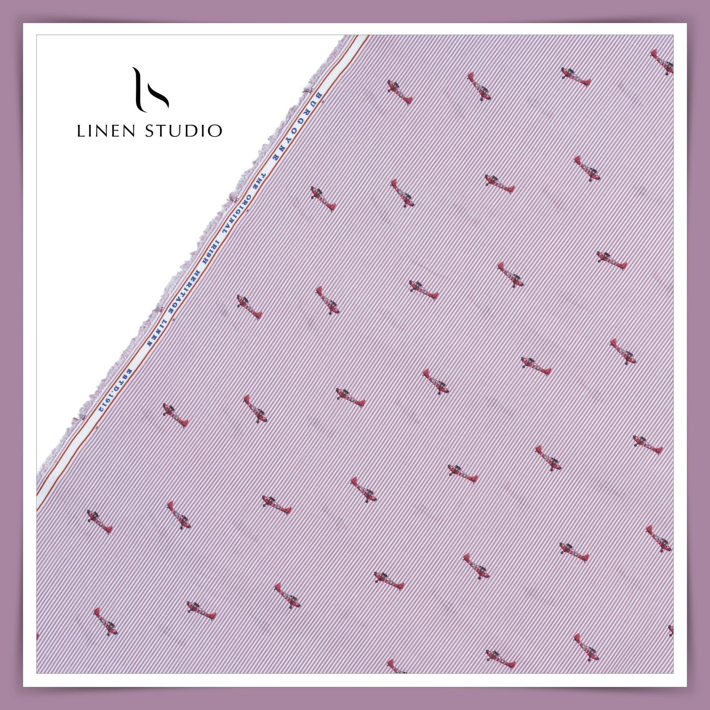 60 CMS SHIRTING - PURE LINEN 60 LEA DIGITAL PRINT BY BURGOYNE 102 (FLAT RATE)
