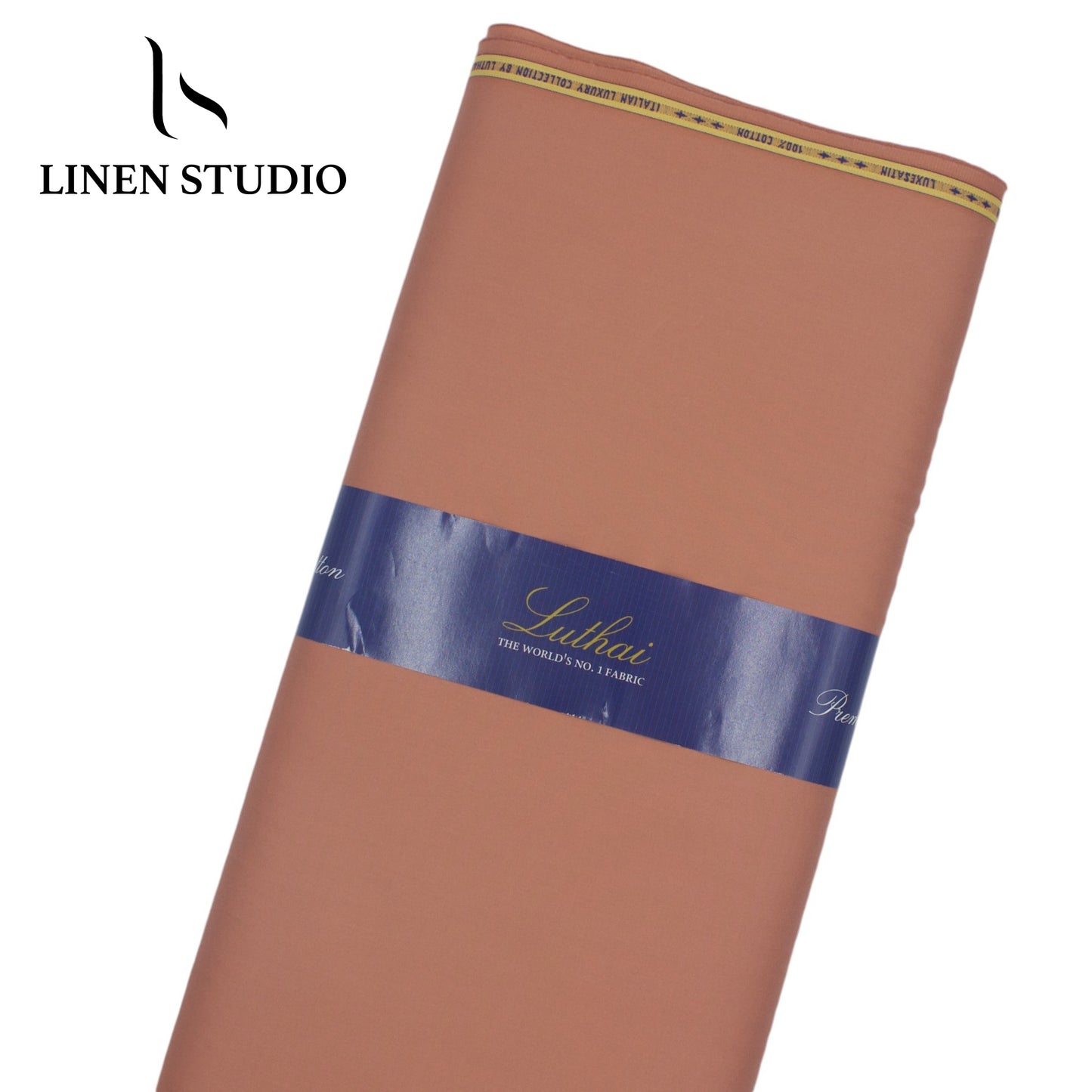 Luthai 100% Luxury Cotton Satin Shirting - Rust