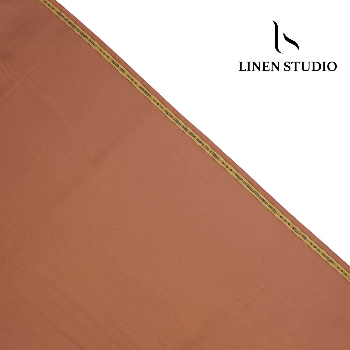 Luthai 100% Luxury Cotton Satin Shirting - Rust
