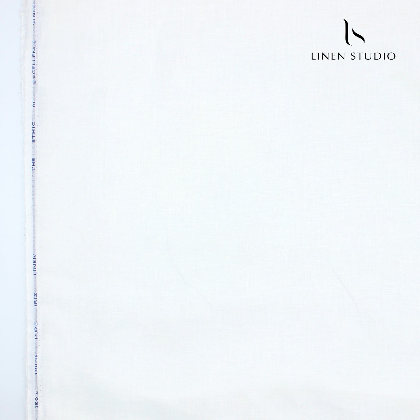 Linen Fiesta 130 Lea Plain Premium Shirting - White