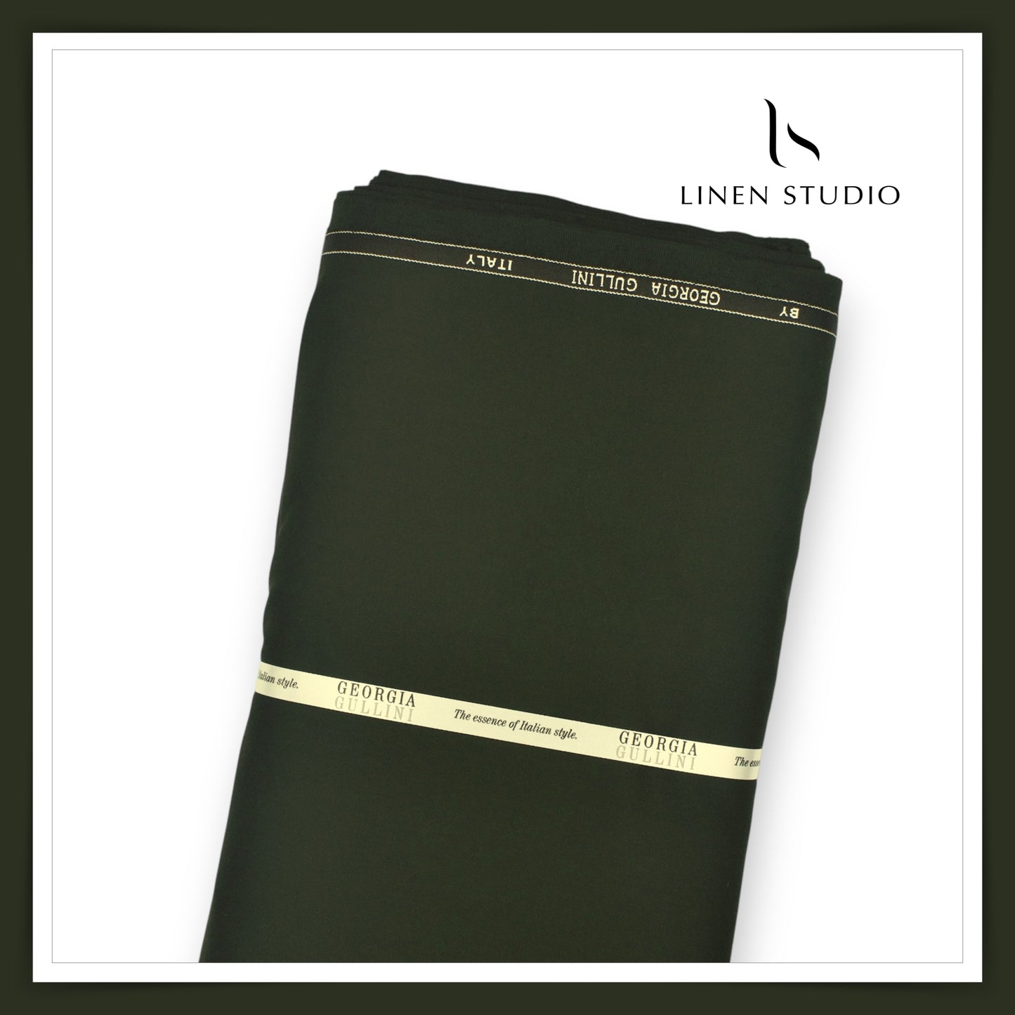 100% Wrinkle Free PV Suiting by Georgia Gullini Italy - Dark Green