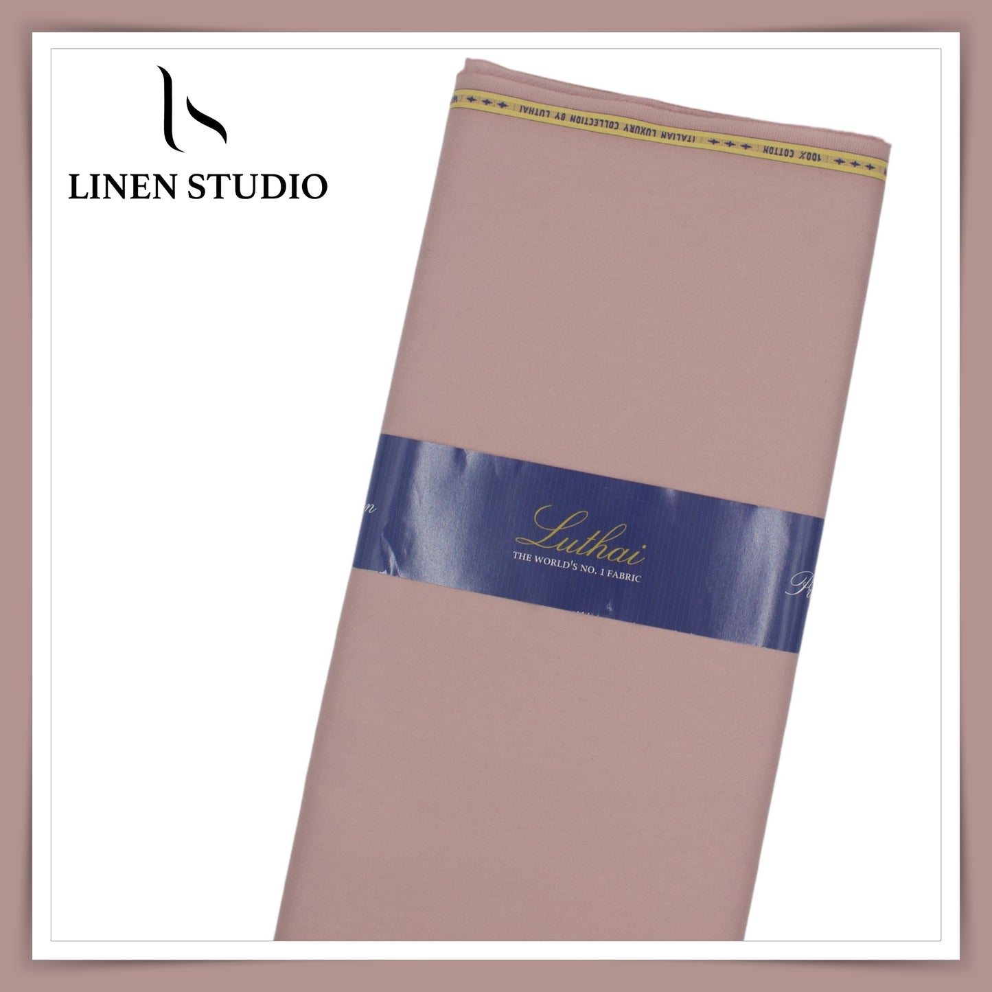 Luthai 100% Luxury Cotton Satin Shirting - Turkish Rose (Highest Selling)