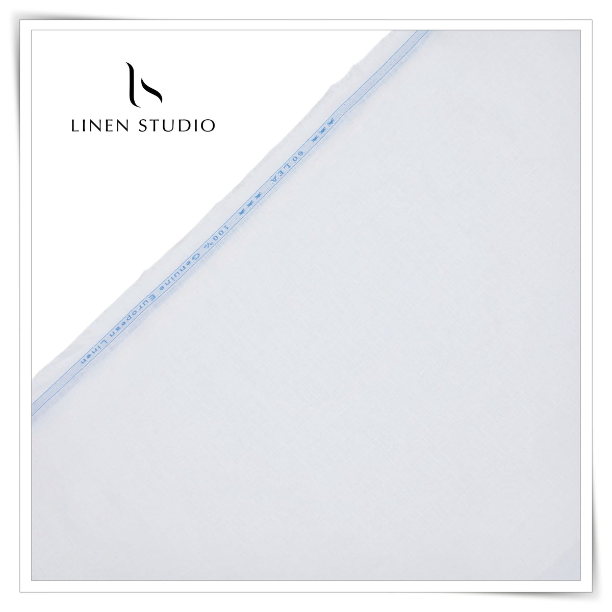 60 Lea Pure European Linen Shirting - Bright White (30% SALE) (NEW) (Limited Stock)