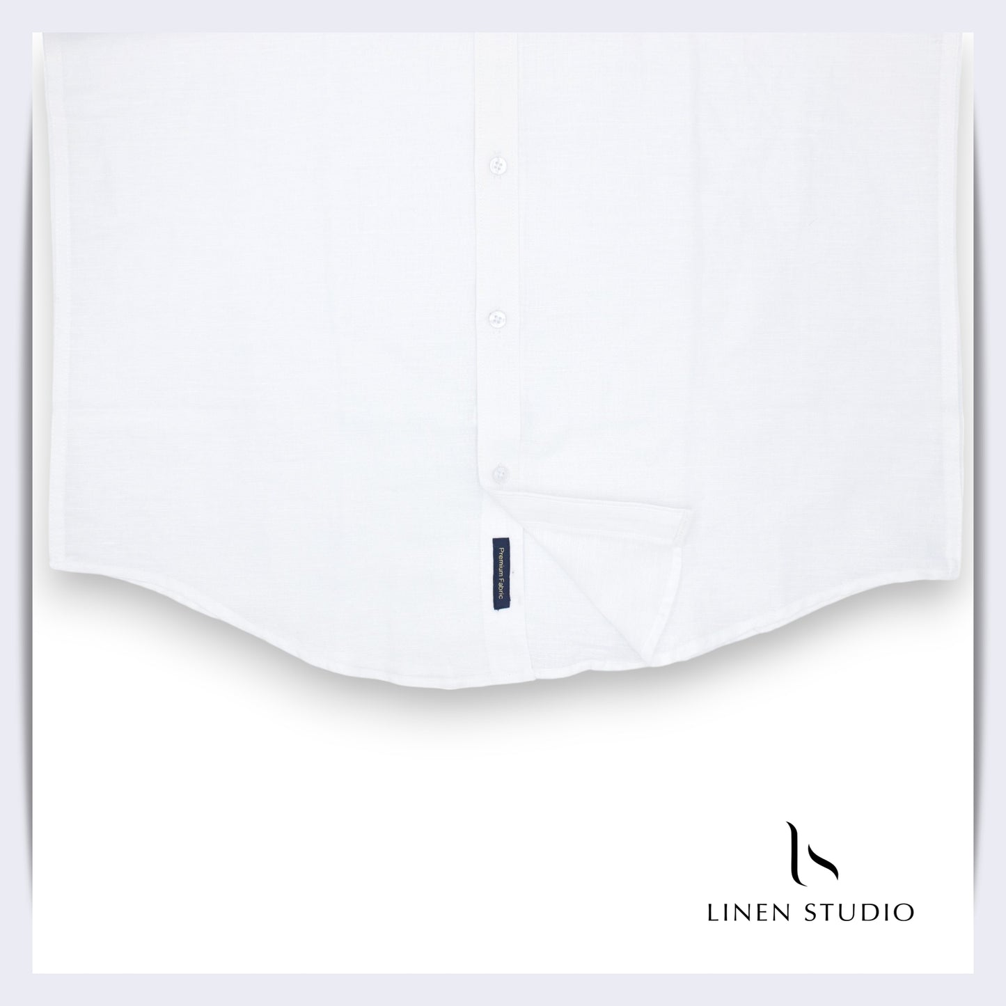 65/35 White Linen Cotton White Readymade Shirt - Linen Studio