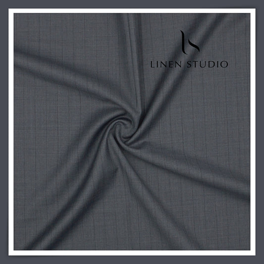 1.00 MTR SUITING - SUPER 130'S AUSTRALIAN MERINO WOOL STRIPES BY VERCELLI EB 104 (FLAT RATE)