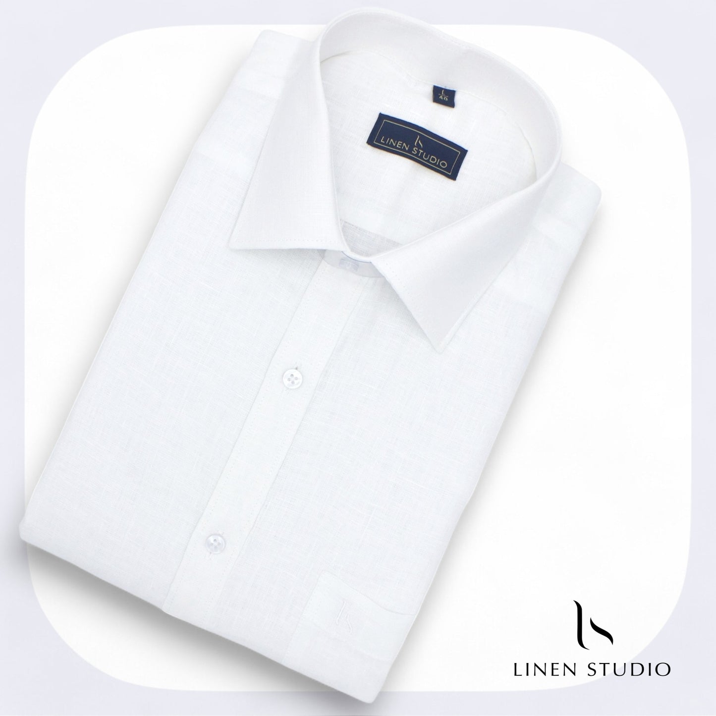 70 Lea White Readymade Pure Linen Shirt - Linen Studio