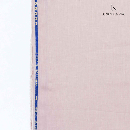 Premium Pure Linen Suiting by Linen Vogue - Baby Pink - Linen Studio