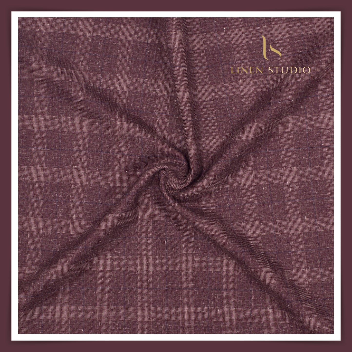 50 CM SUITING - LINNOVA 140'S AUSTRALIAN MERINO WOOL/LINEN/SILK CHECKS BY VERCELLI EB 106 (FLAT RATE)