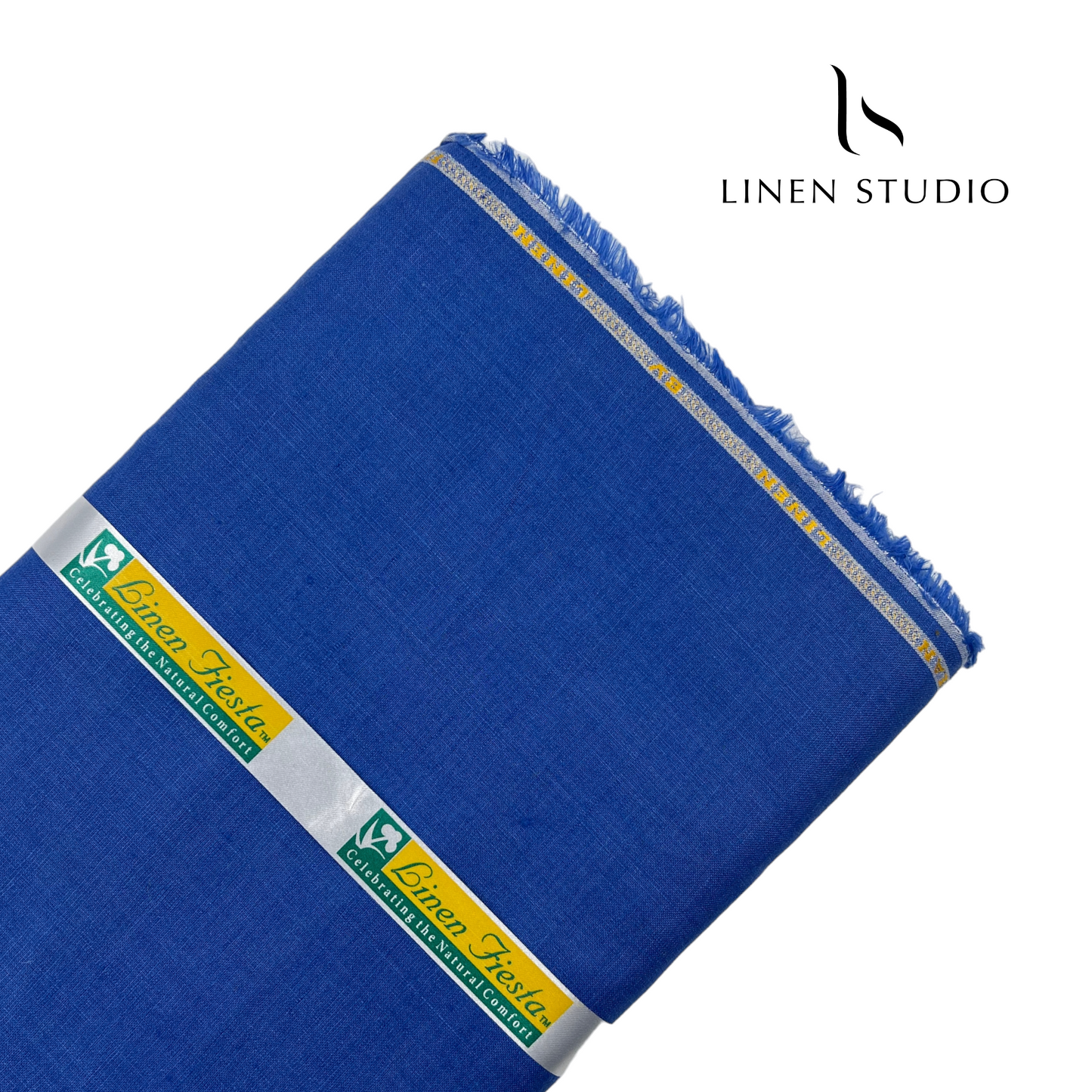70 Lea Royal Blue Pure Linen - Linen Studio
