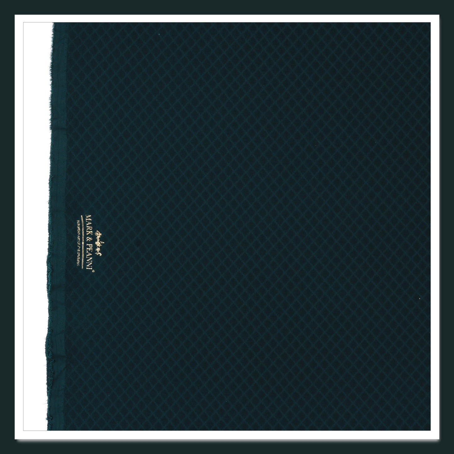 Mark & Peanni Diamond Checks Suiting - Dark Green - Linen Studio
