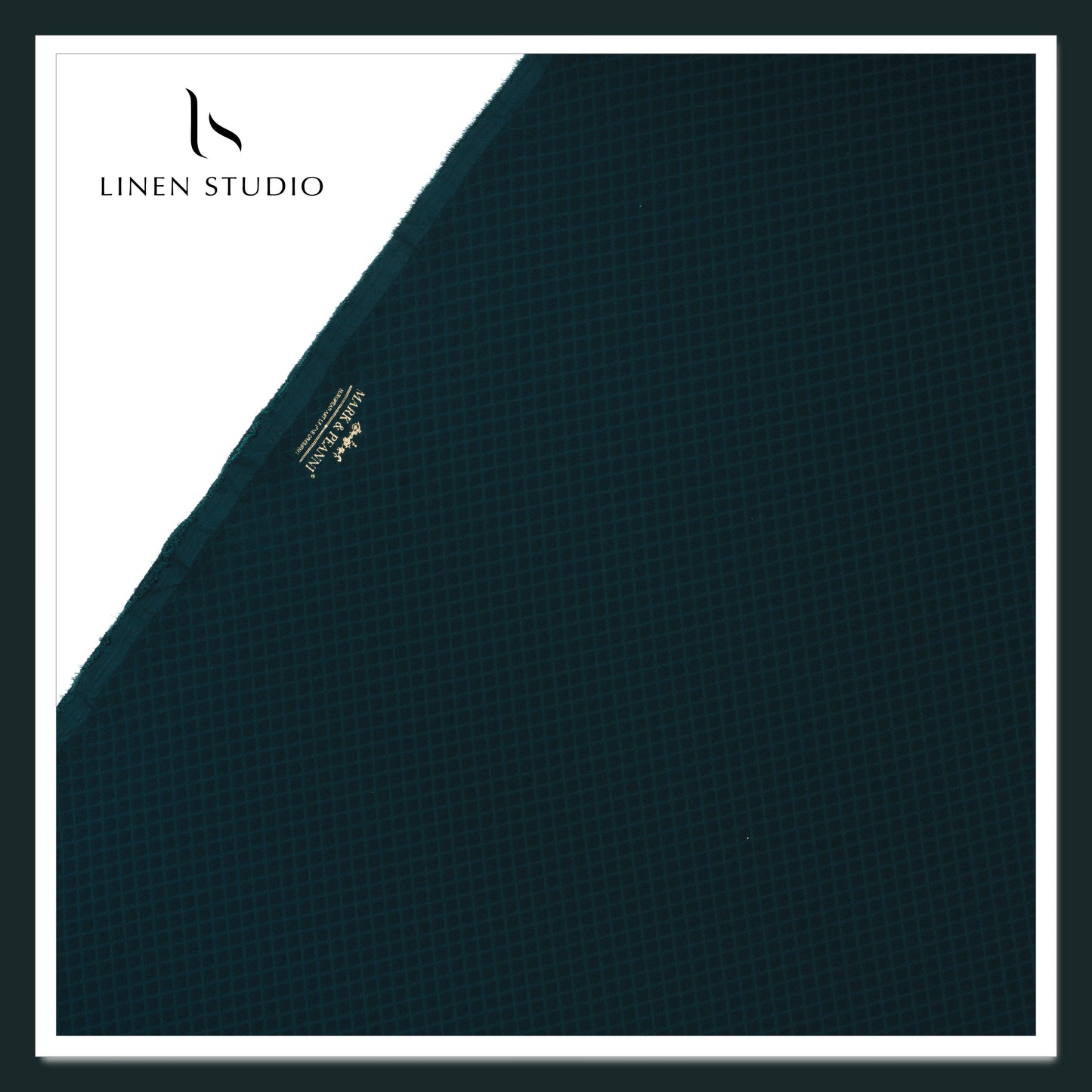 Mark & Peanni Diamond Checks Suiting - Dark Green - Linen Studio