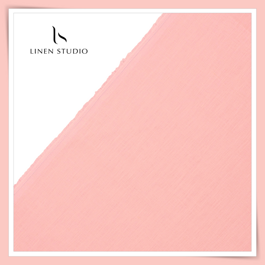 Linen Club 60 Lea Pure Linen Shirting W/O SEL - Bubble Gum Pink (45% SALE) (NEW)
