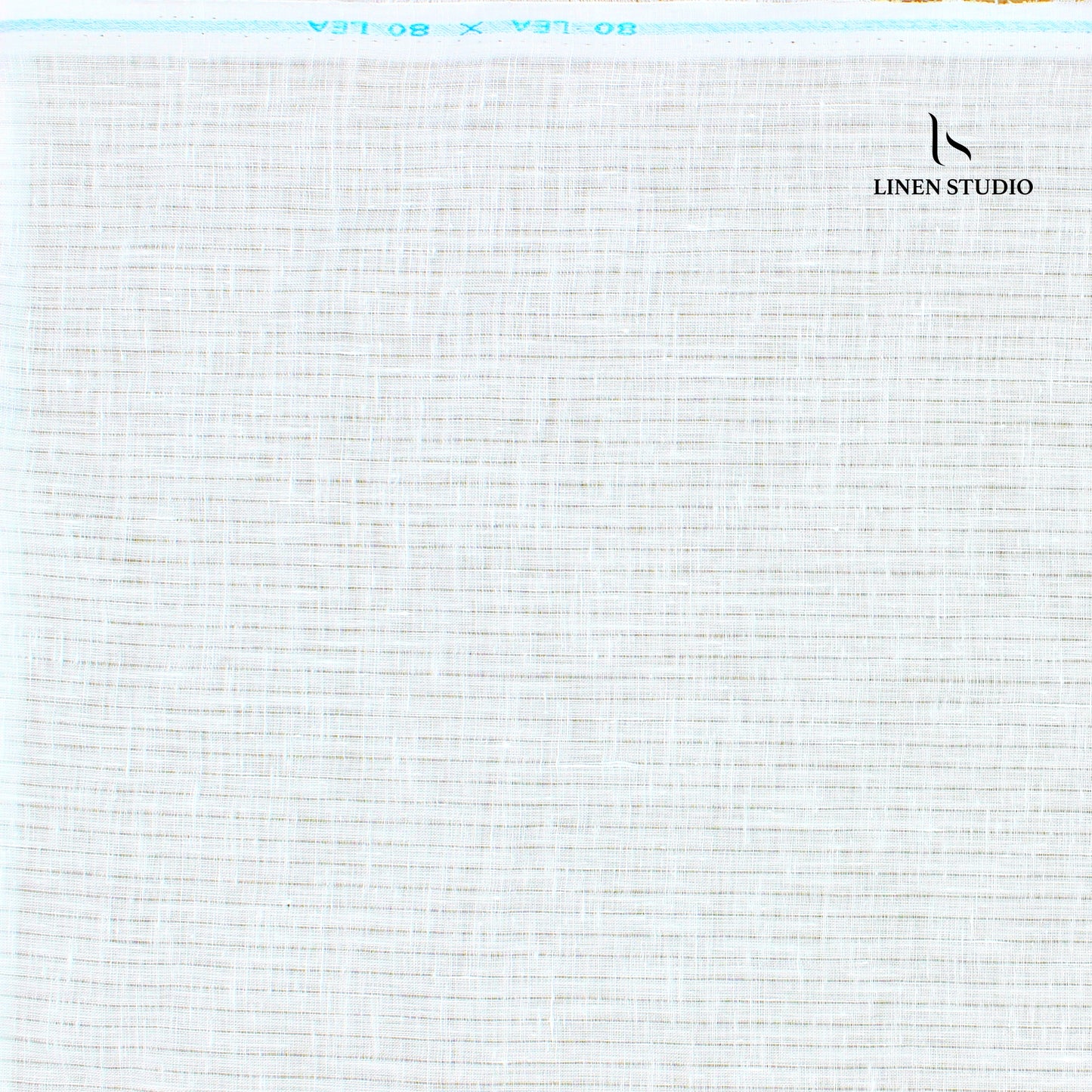 Linen Fiesta 80 Lea Self Stripe Shirting - Pure White (Zoom In) (NEW)