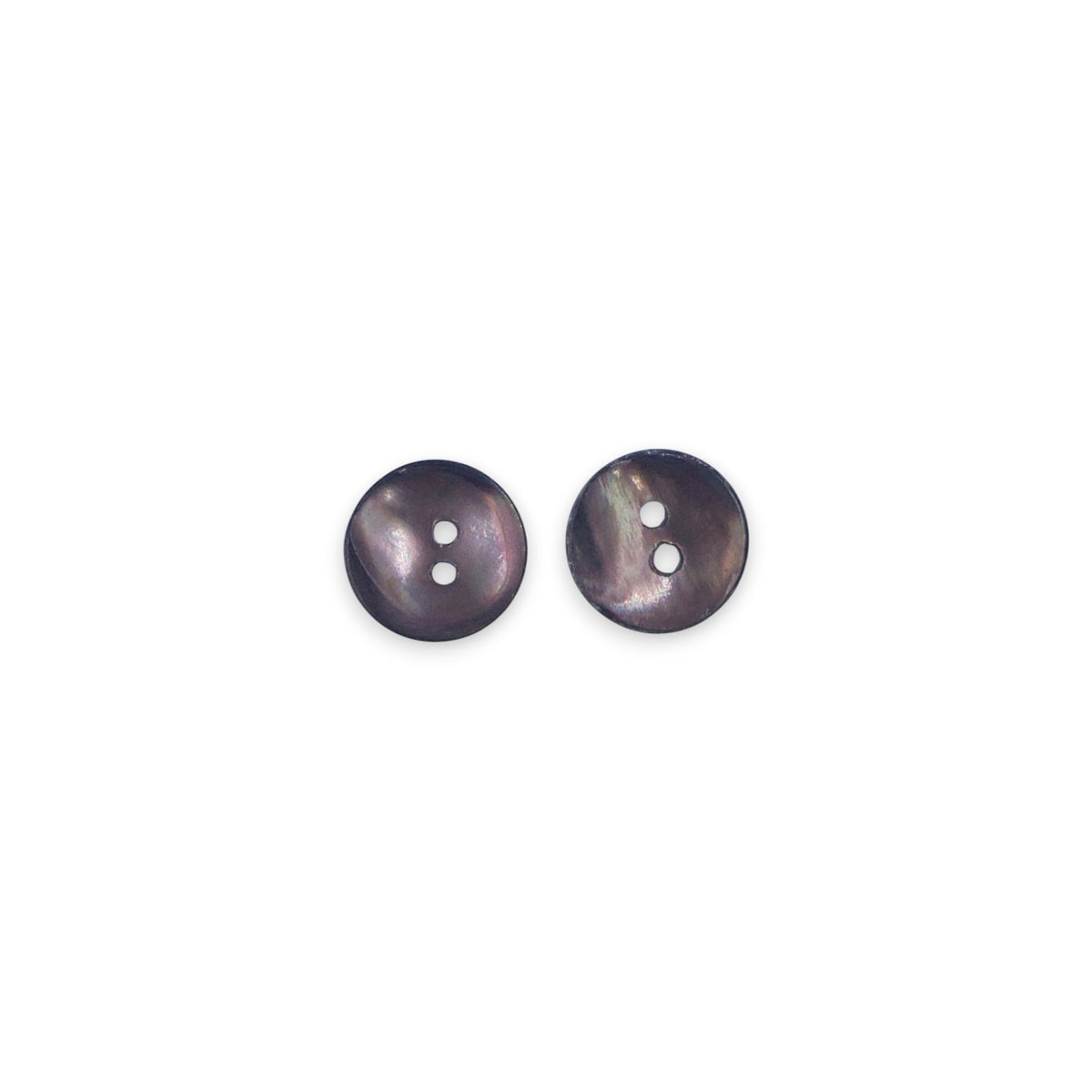 Round Rimless 2 Hole Mother Of Pearl Fancy Shirt Buttons With Purplish Grey Undertone (NEW)