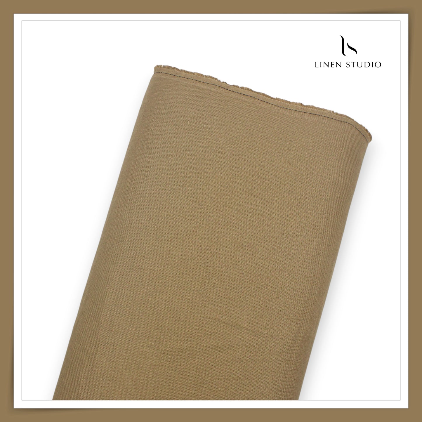 Linen Club Pure Linen Dual Fabric W/O SEL - Moccasin Brown (30% SALE) (NEW) (Perfect for Cord Sets)