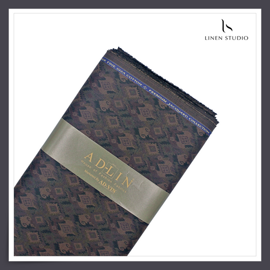 REVERSIBLE 100% Giza Cotton LA Finished Jacquard Shirting - 05 (NEW) (Zoom In)
