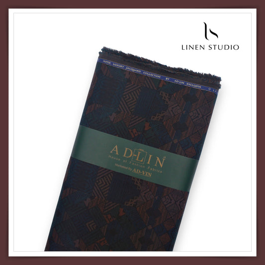 REVERSIBLE Premium Giza Cotton LA Finished Jacquard Shirting - 06 (NEW) (Zoom In)