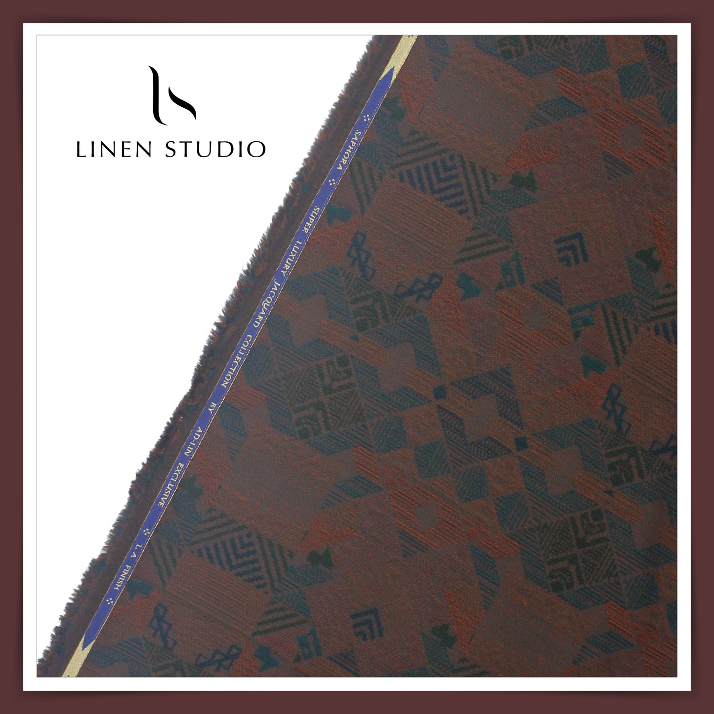 REVERSIBLE Premium Giza Cotton LA Finished Jacquard Shirting - 06 (NEW) (Zoom In)