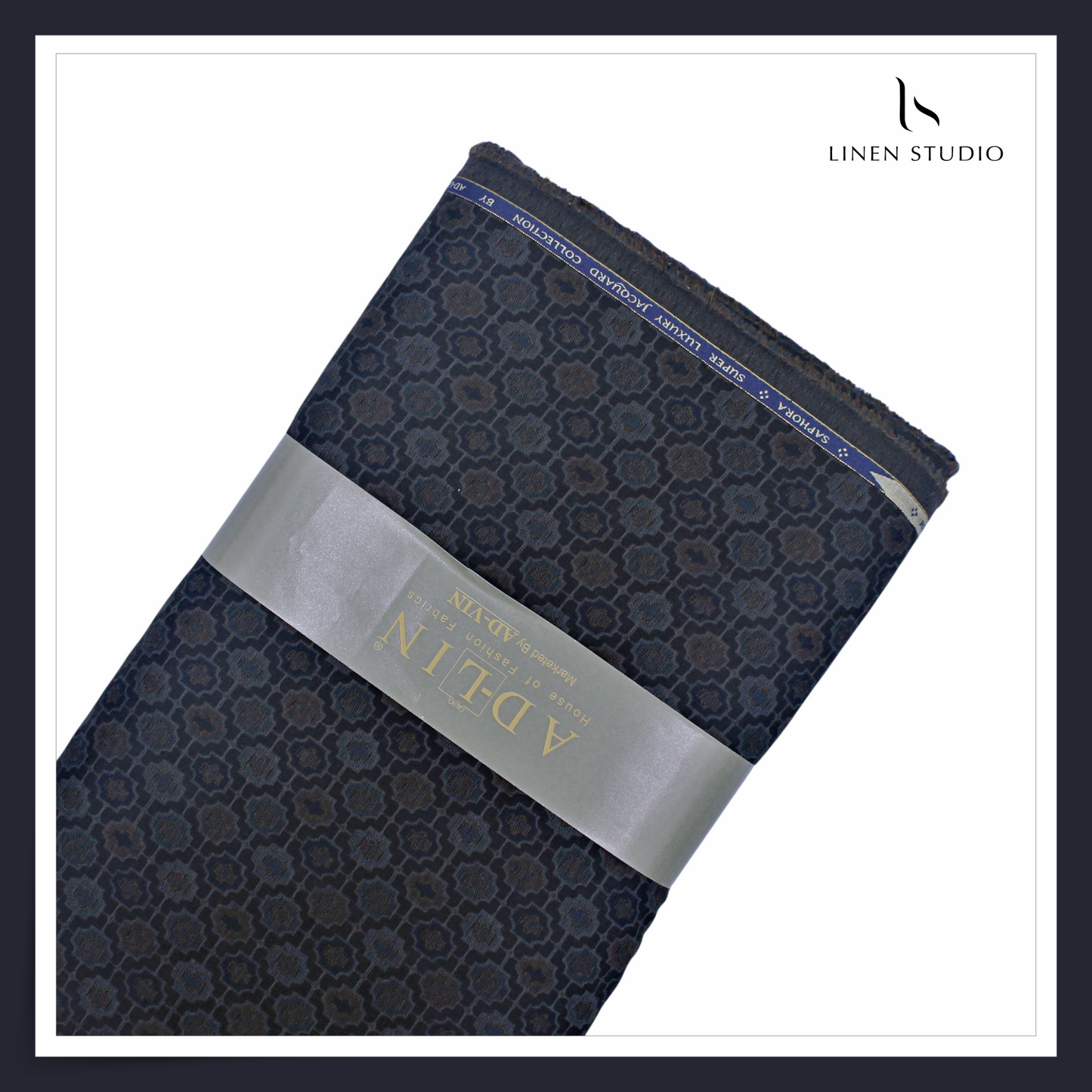 REVERSIBLE Premium Giza Cotton LA Finished Jacquard Shirting - 01 (NEW) (Zoom In)