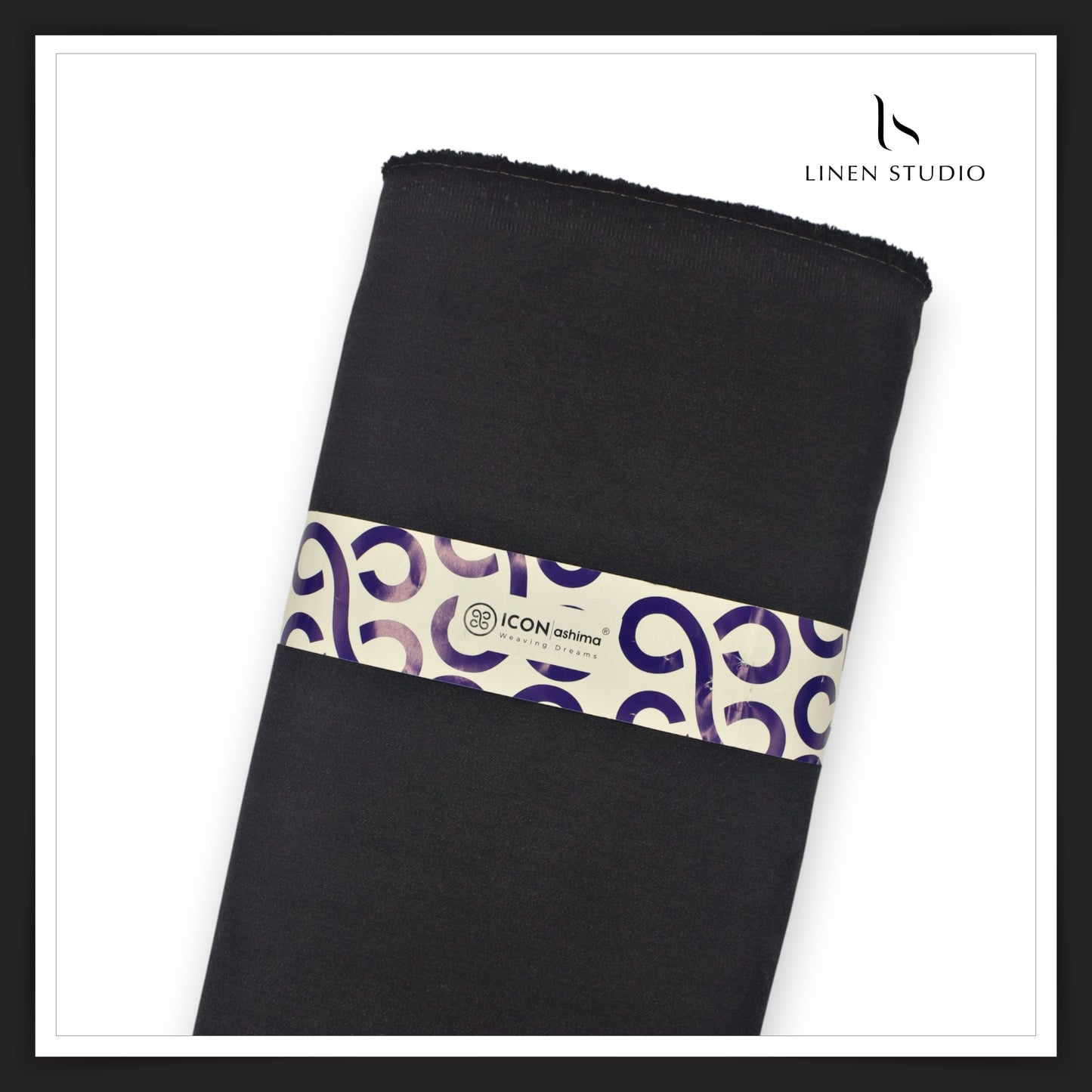 Cotton Lycra Denim Suiting by Icon Ashima - Stay Black