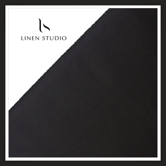 Cotton Lycra Denim Suiting by Icon Ashima -  Stay Black