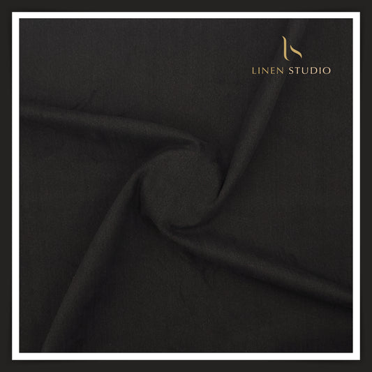 Cotton Lycra Denim Suiting by Icon Ashima -  Stay Black