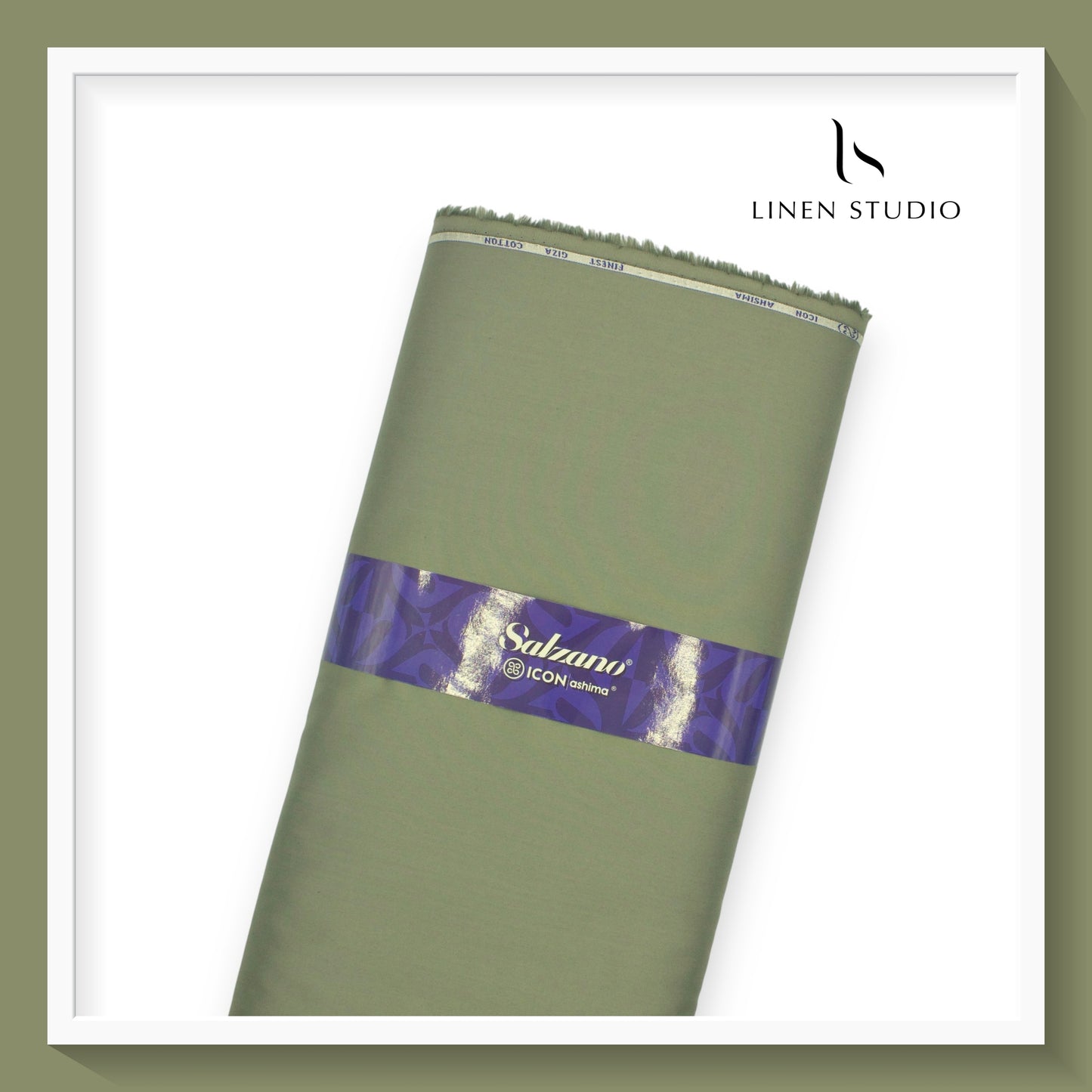 Icon Ashima 60's Satin Giza Cotton - Dusty Olive