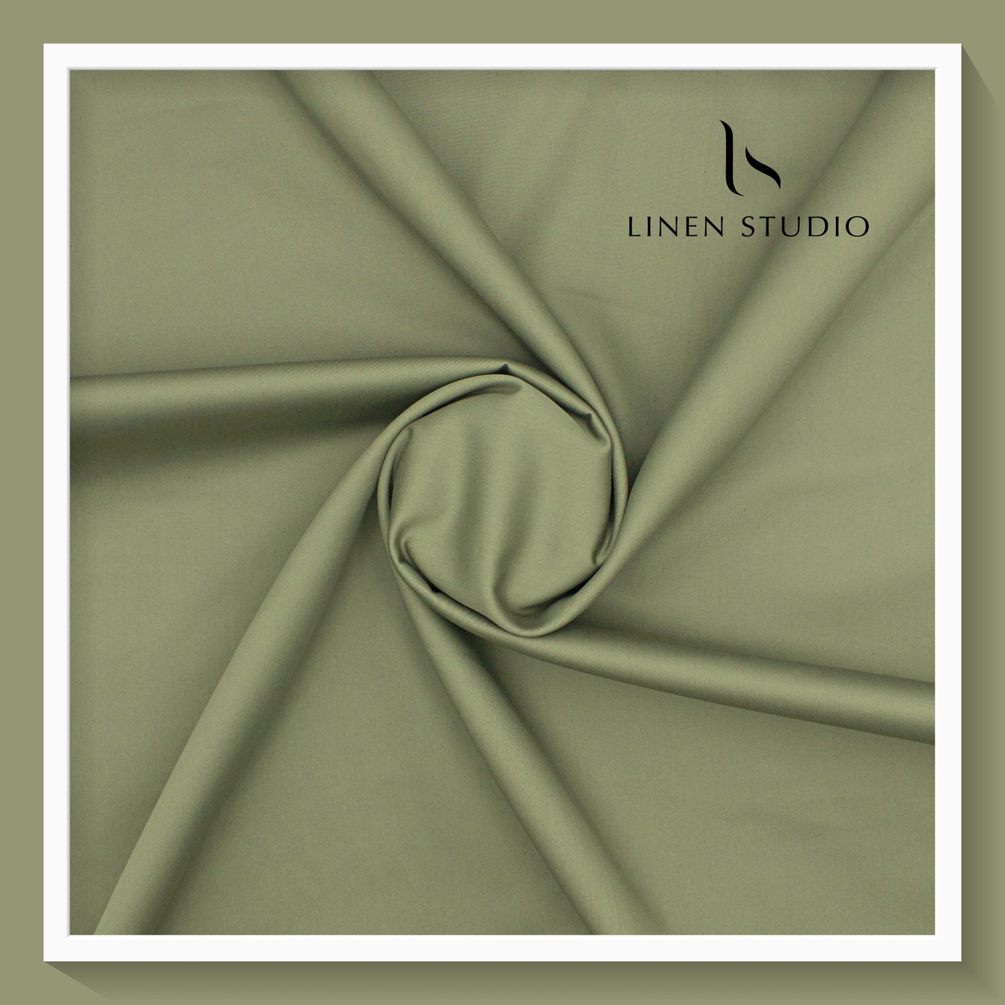 Icon Ashima 60's Satin Giza Cotton - Dusty Olive