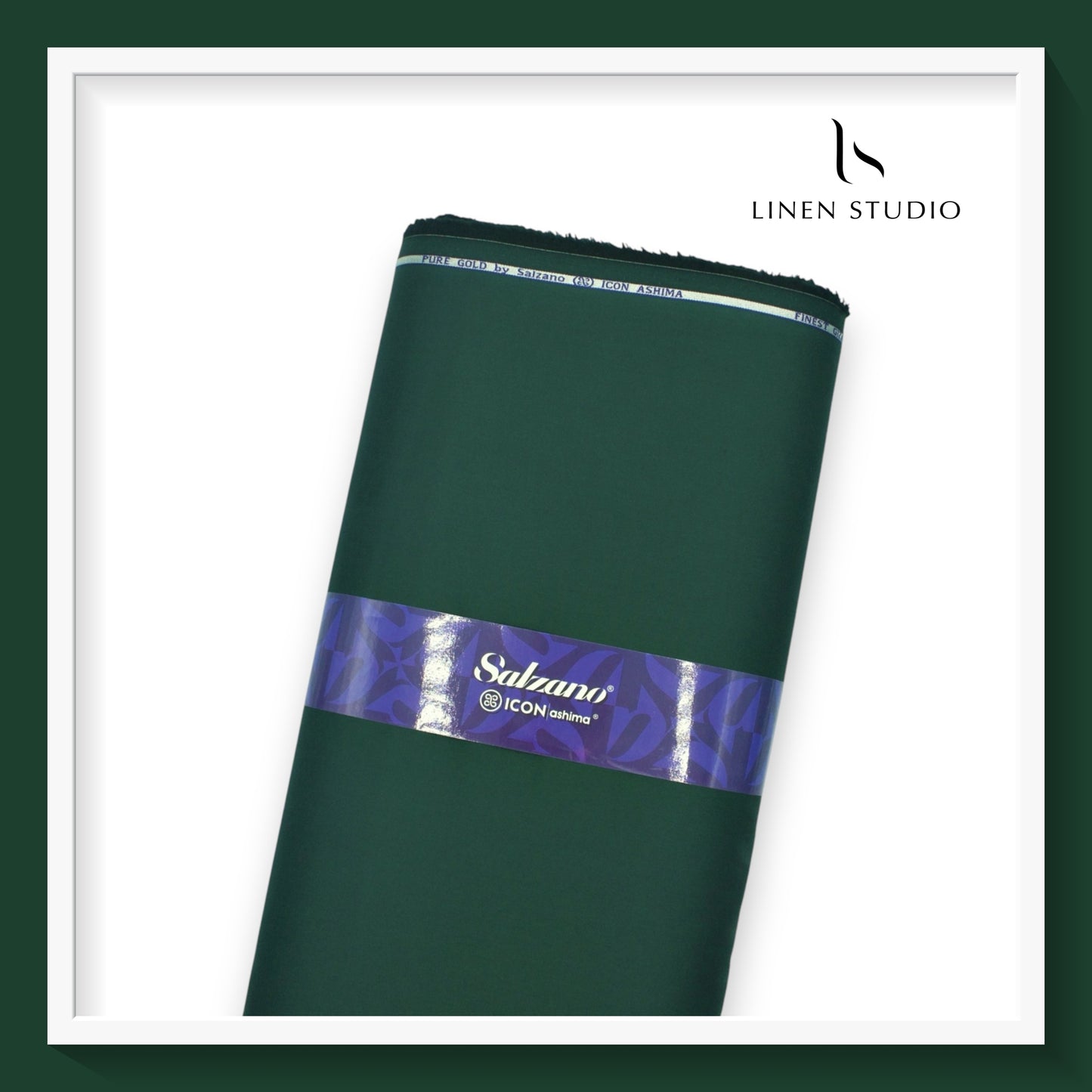 Icon Ashima 60's Satin Giza Cotton - Dark Green