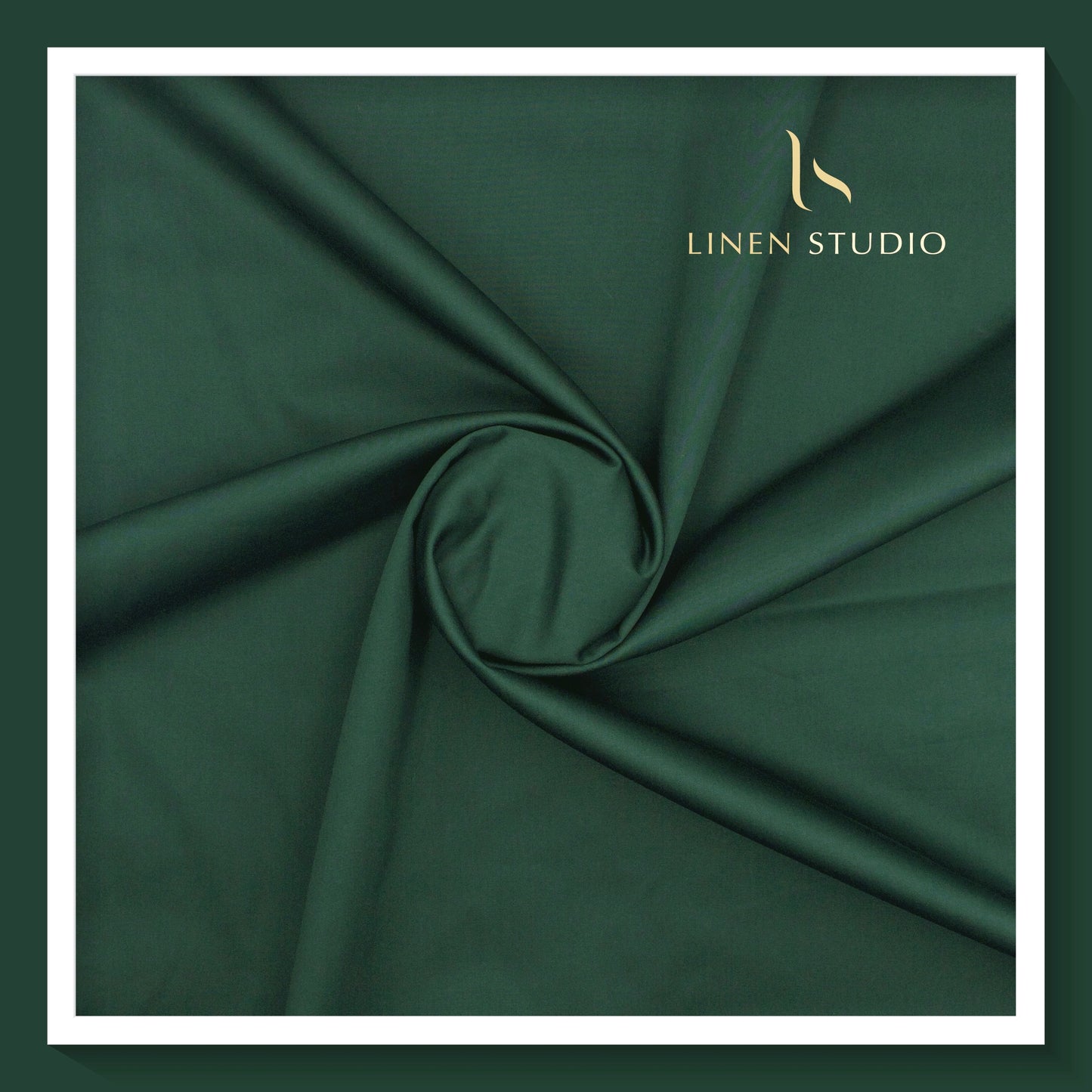 Icon Ashima 60's Satin Giza Cotton - Dark Green