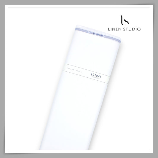 Snow Cotton by Luthai Supreme 2/140's Ply - Snow White (NEW) (Last Few Mtrs)