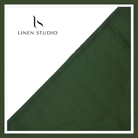 Linen Studio 60 Lea Pure Linen Shirting - Lunar Green (50% SALE) (NEW)