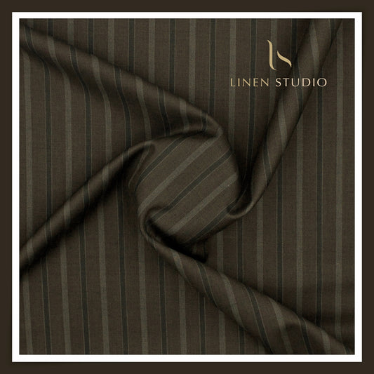 Arvind Tresca Premium Striped Suiting - 02 ( 70% SALE)