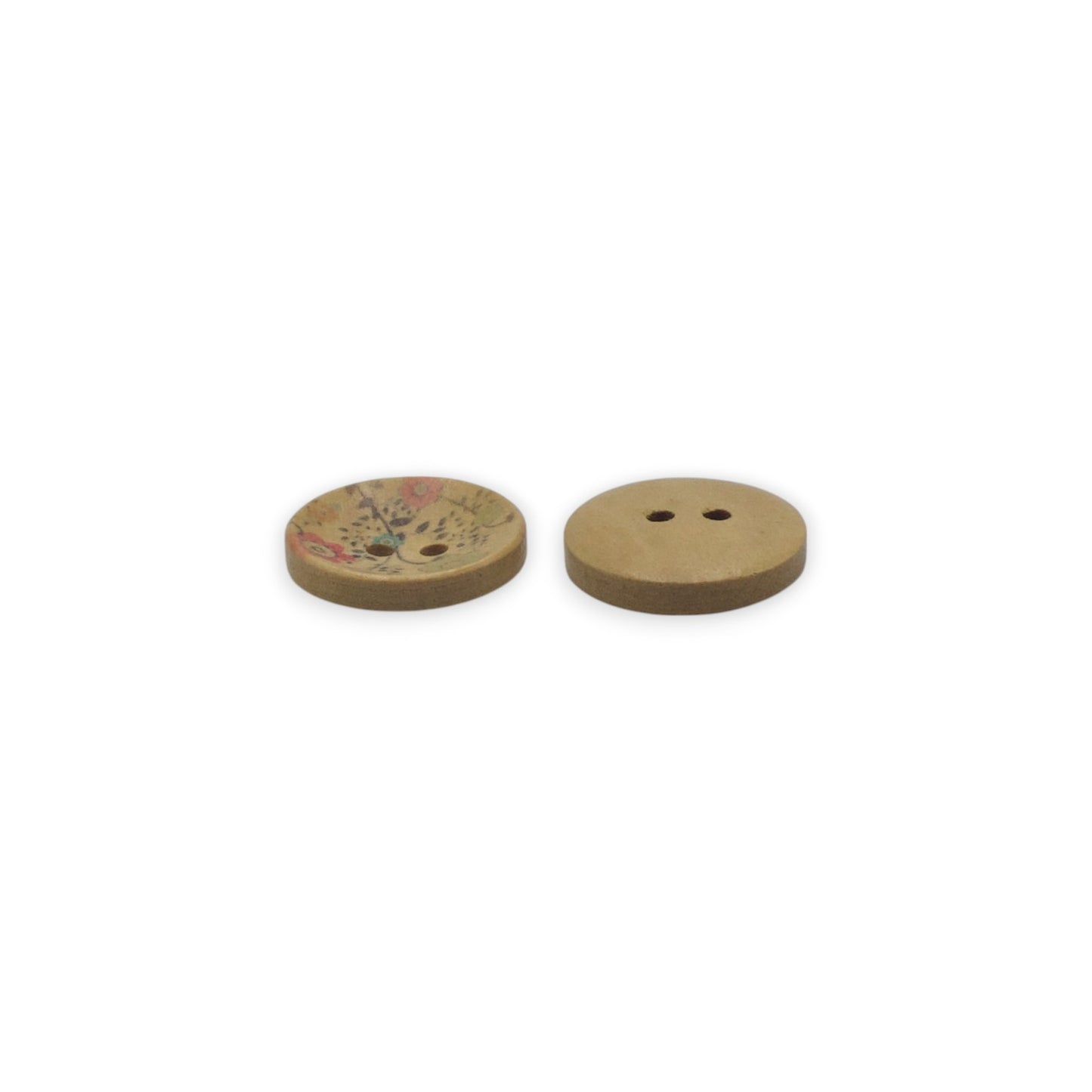 Fancy 2 Hole Floral Printed Shirt Buttons in Big Size 20MM