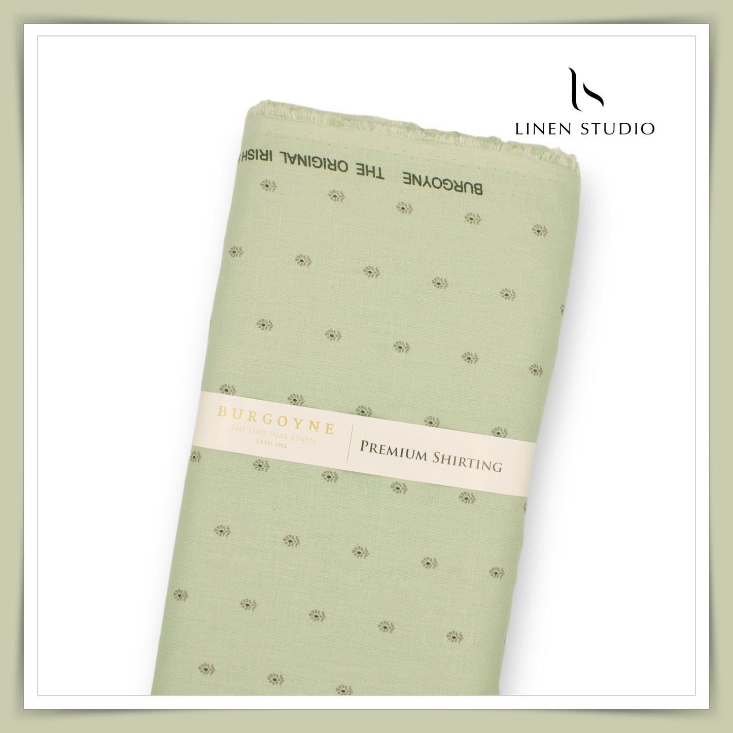Burgoyne 60 Lea Twill Premium Linen Digital Print - Pastel Green