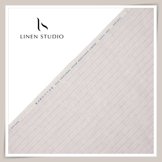 Burgoyne Exclusive 100 Lea Linen Premium Shirting - Sober Stripes (NEW)