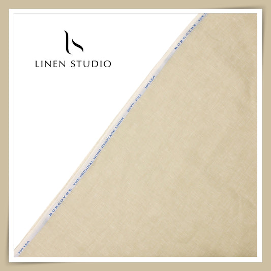 100 LEA PREMIUM Linen Plain Shirting by Burgoyne - Mellow Yellow (NEW)