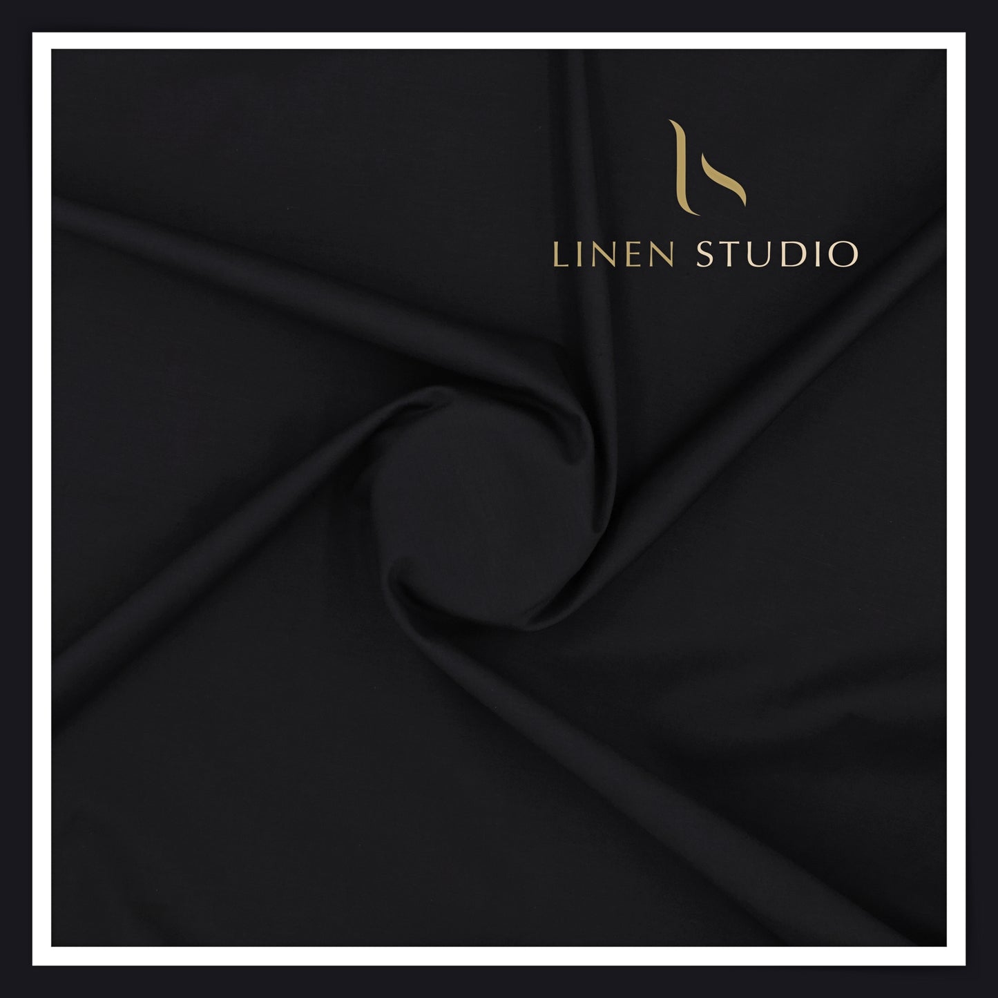 3 Ply 60's Count Stretchable Plain Cotton Suiting by Burgoyne Ireland - Darkest Grey