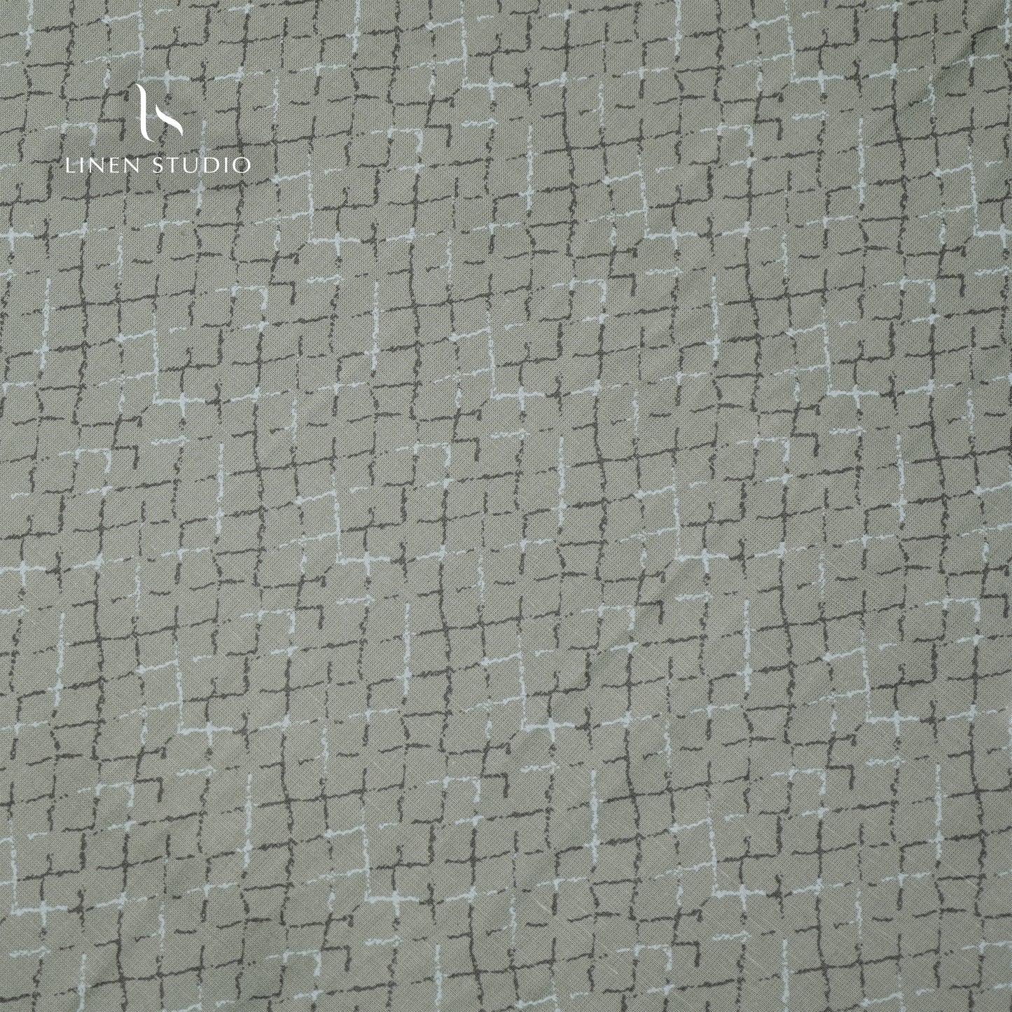 Burgoyne 60 Lea Printed Linen - Sage Green - Linen Studio